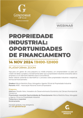 Webinar “Propriedade Industrial: Oportunidades de Financiamento”